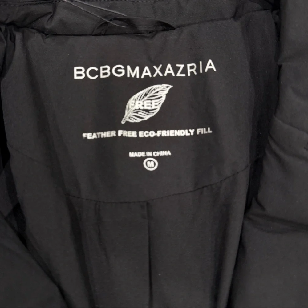 BCBGMaxAzria Women's Coat Black Quilted Double-Breasted Puffer - Picture 3 of 14